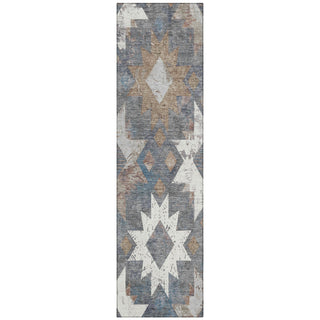Piper Looms Chantille Aztec ACN1879 Gray Machine Washable Area Rug Runner Main Image