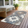 Piper Looms Chantille Aztec ACN1879 Gray Machine Washable Area Rug Runner Outdoor Lifestyle Image Feature