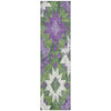 Piper Looms Chantille Aztec ACN1879 Green Machine Washable Area Rug Runner Main Image