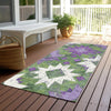 Piper Looms Chantille Aztec ACN1879 Green Machine Washable Area Rug Runner Outdoor Lifestyle Image Feature