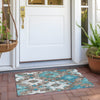 Piper Looms Chantille Aztec ACN1879 Teal Machine Washable Area Rug Scatter Outdoor Lifestyle Image Feature