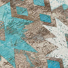 Piper Looms Chantille Aztec ACN1879 Teal Machine Washable Area Rug Swatch Image