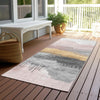 Piper Looms Chantille Modern ACN1880 Blush Machine Washable Area Rug Runner Outdoor Lifestyle Image Feature