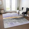 Piper Looms Chantille Modern ACN1880 Lavender Machine Washable Area Rug Lifestyle Image Feature