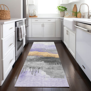 Piper Looms Chantille Modern ACN1880 Lavender Machine Washable Area Rug Runner Lifestyle Image Feature