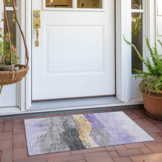 Piper Looms Chantille Modern ACN1880 Lavender Machine Washable Area Rug Scatter Outdoor Lifestyle Image Feature