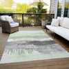 Piper Looms Chantille Modern ACN1880 Mint Machine Washable Area Rug Outdoor Lifestyle Image Feature