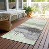 Piper Looms Chantille Modern ACN1880 Mint Machine Washable Area Rug Runner Outdoor Lifestyle Image Feature