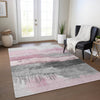 Piper Looms Chantille Modern ACN1880 Pink Machine Washable Area Rug Lifestyle Image Feature