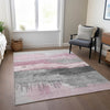 Piper Looms Chantille Modern ACN1880 Pink Machine Washable Area Rug Lifestyle Image Feature
