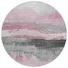 Piper Looms Chantille Modern ACN1880 Pink Machine Washable Area Rug Round Main Image