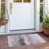 Piper Looms Chantille Modern ACN1880 Pink Machine Washable Area Rug Scatter Outdoor Lifestyle Image Feature