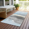 Piper Looms Chantille Modern ACN1880 Sky Machine Washable Area Rug Runner Outdoor Lifestyle Image Feature