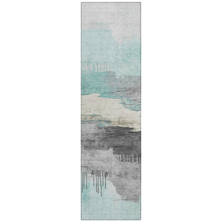 Piper Looms Chantille Modern ACN1880 Teal Machine Washable Area Rug Runner Main Image