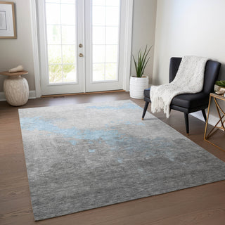 Piper Looms Chantille Modern ACN1881 Blue Machine Washable Area Rug Lifestyle Image Feature