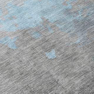 Piper Looms Chantille Modern ACN1881 Blue Machine Washable Area Rug Swatch Image