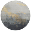 Piper Looms Chantille Modern ACN1881 Gold Machine Washable Area Rug Round Main Image