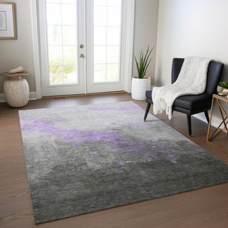 Piper Looms Chantille Modern ACN1881 Lavender Machine Washable Area Rug Lifestyle Image Feature