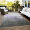 Piper Looms Chantille Modern ACN1881 Lavender Machine Washable Area Rug Outdoor Lifestyle Image Feature