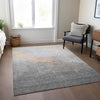 Piper Looms Chantille Modern ACN1881 Peach Machine Washable Area Rug Lifestyle Image Feature