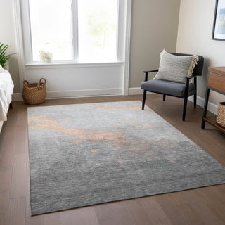 Piper Looms Chantille Modern ACN1881 Peach Machine Washable Area Rug Lifestyle Image Feature
