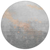 Piper Looms Chantille Modern ACN1881 Peach Machine Washable Area Rug Round Main Image