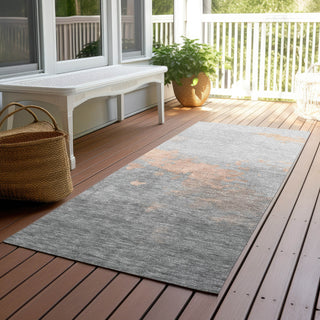 Piper Looms Chantille Modern ACN1881 Peach Machine Washable Area Rug Runner Outdoor Lifestyle Image Feature