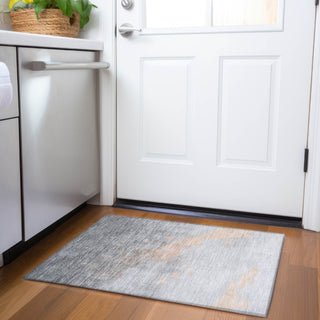 Piper Looms Chantille Modern ACN1881 Peach Machine Washable Area Rug Scatter Lifestyle Image Feature