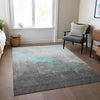 Piper Looms Chantille Modern ACN1881 Teal Machine Washable Area Rug Lifestyle Image Feature
