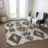 Piper Looms Chantille Aztec ACN1882 Beige Machine Washable Area Rug Lifestyle Image Feature