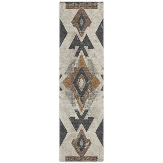 Piper Looms Chantille Aztec ACN1882 Beige Machine Washable Area Rug Runner Main Image