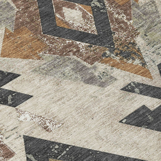 Piper Looms Chantille Aztec ACN1882 Beige Machine Washable Area Rug Swatch Image