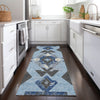 Piper Looms Chantille Aztec ACN1882 Blue Machine Washable Area Rug Runner Lifestyle Image Feature