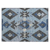Piper Looms Chantille Aztec ACN1882 Blue Machine Washable Area Rug Scatter Main Image
