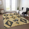 Piper Looms Chantille Aztec ACN1882 Gold Machine Washable Area Rug Lifestyle Image Feature