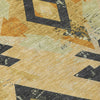 Piper Looms Chantille Aztec ACN1882 Gold Machine Washable Area Rug Swatch Image