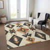 Piper Looms Chantille Aztec ACN1882 Ivory Machine Washable Area Rug Lifestyle Image Feature