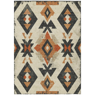 Piper Looms Chantille Aztec ACN1882 Ivory Machine Washable Area Rug main image