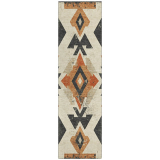 Piper Looms Chantille Aztec ACN1882 Ivory Machine Washable Area Rug Runner Main Image