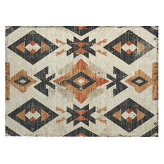 Piper Looms Chantille Aztec ACN1882 Ivory Machine Washable Area Rug Scatter Main Image