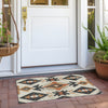 Piper Looms Chantille Aztec ACN1882 Ivory Machine Washable Area Rug Scatter Outdoor Lifestyle Image Feature