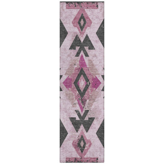 Piper Looms Chantille Aztec ACN1882 Pink Machine Washable Area Rug Runner Main Image