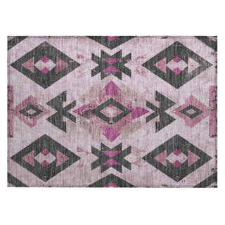 Piper Looms Chantille Aztec ACN1882 Pink Machine Washable Area Rug Scatter Main Image