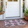 Piper Looms Chantille Aztec ACN1882 Pink Machine Washable Area Rug Scatter Outdoor Lifestyle Image Feature
