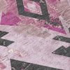Piper Looms Chantille Aztec ACN1882 Pink Machine Washable Area Rug Swatch Image