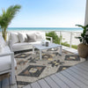 Piper Looms Chantille Aztec ACN1882 Taupe Machine Washable Area Rug Outdoor Lifestyle Image Feature