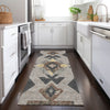 Piper Looms Chantille Aztec ACN1882 Taupe Machine Washable Area Rug Runner Lifestyle Image Feature