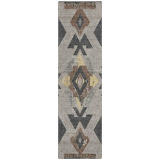 Piper Looms Chantille Aztec ACN1882 Taupe Machine Washable Area Rug Runner Main Image