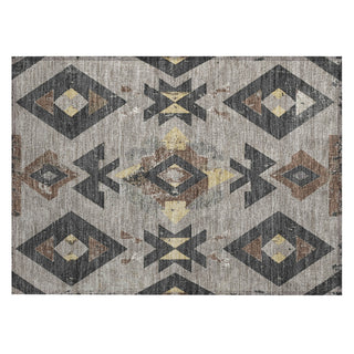 Piper Looms Chantille Aztec ACN1882 Taupe Machine Washable Area Rug Scatter Main Image