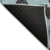 Piper Looms Chantille Aztec ACN1882 Teal Machine Washable Area Rug Backing Image